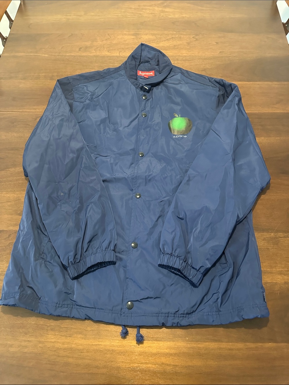 Supreme Navy Jacket with Green Apple Patch